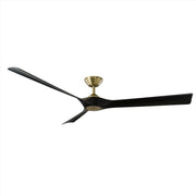 Torque 70" Outdoor Ceiling Fan in Soft Brass / Matte Black