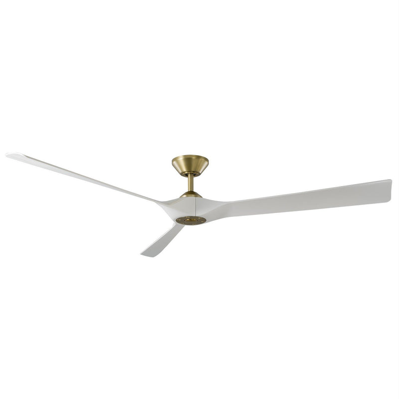 Torque 70" Outdoor Ceiling Fan in Soft Brass / Matte White
