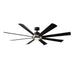 Aura 72" Ceiling Fan in Brushed Nickel/Matte Black