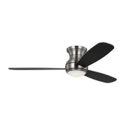 Orbis 52" LED Hugger Ceiling Fan in Brushed Steel