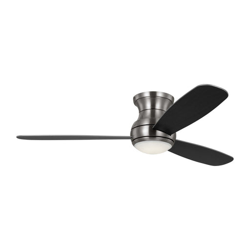 Orbis 52" LED Hugger Ceiling Fan in Brushed Steel