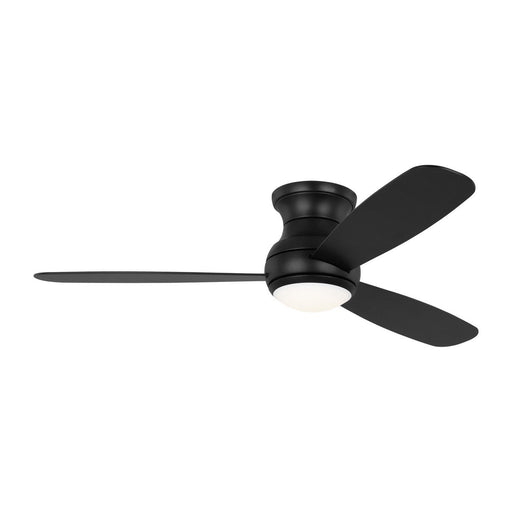 Orbis 52" LED Hugger Ceiling Fan in Midnight Black