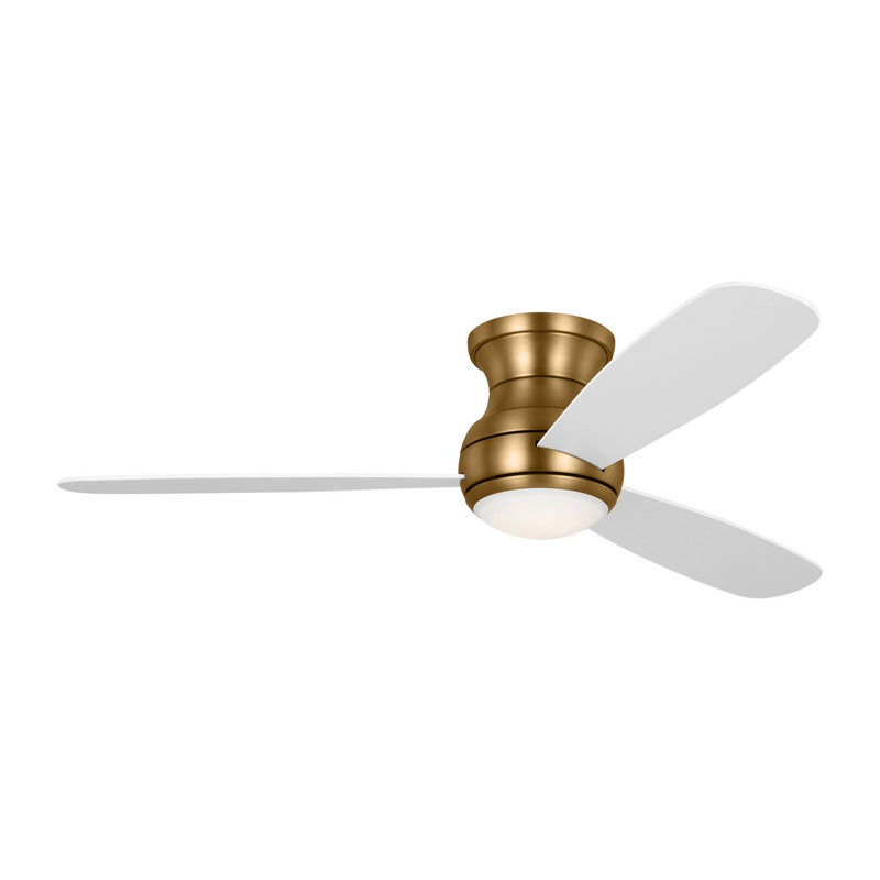 Orbis 52 Hugger LED 52" Ceiling Fan in Satin Brass