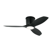Titus 44" LED Hugger Ceiling Fan in Midnight Black