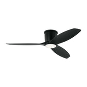 Titus 52" LED Hugger Ceiling Fan in Midnight Black