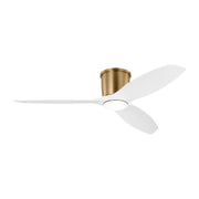 Titus 52" LED Hugger Ceiling Fan in Satin Brass