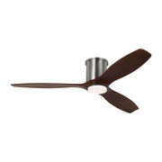 Collins 52" LED Hugger Ceiling Fan in Brushed Steel
