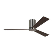 Rozzen 52" Hugger Ceiling Fan in Brushed Steel