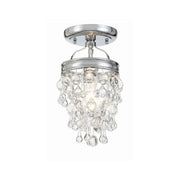 Calypso 1 Light 7.25" Semi Flush Mount in Polished Chrome