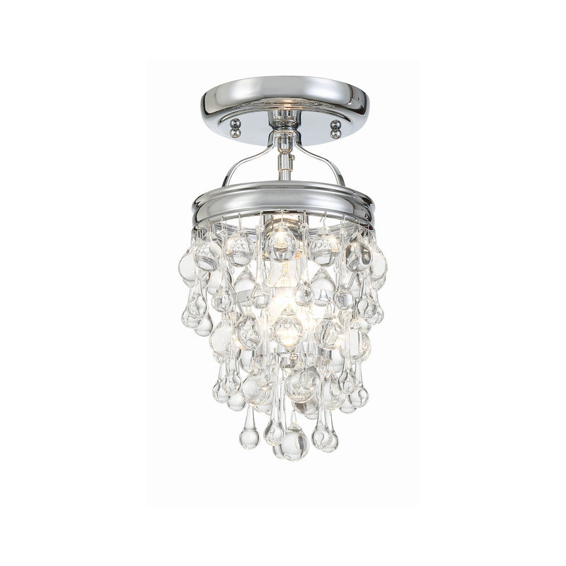 Calypso 1 Light 7.25" Semi Flush Mount in Polished Chrome