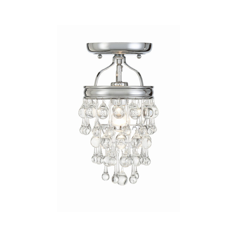 Calypso 1 Light 7.25" Semi Flush Mount in Polished Chrome