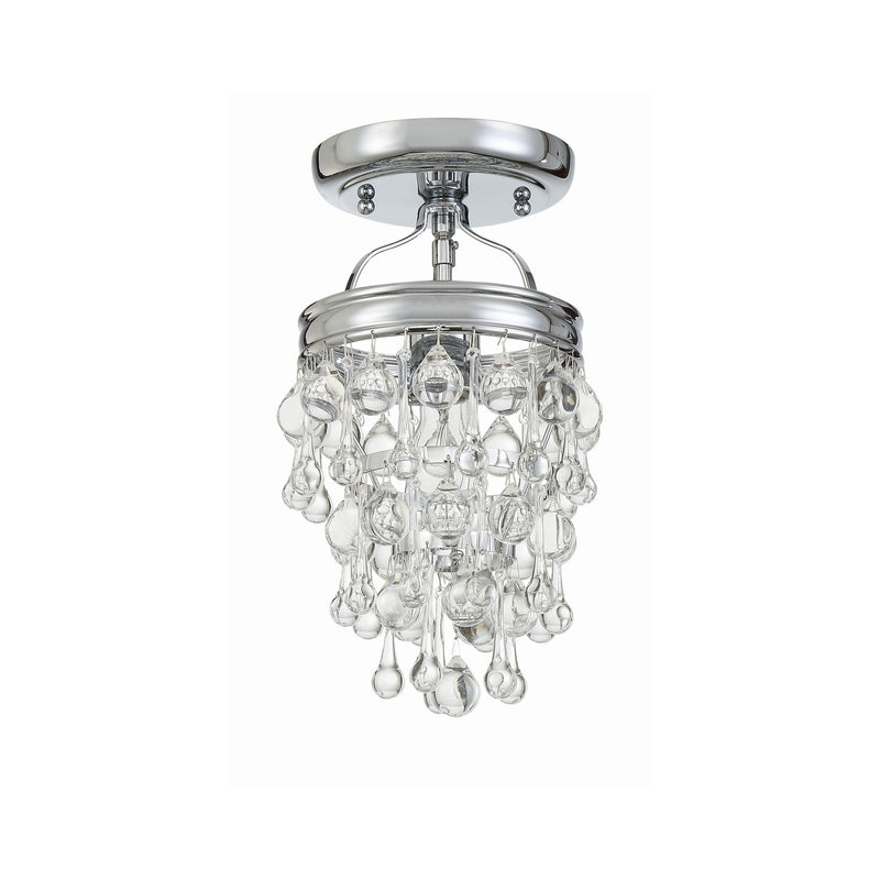 Calypso 1 Light 7.25" Semi Flush Mount in Polished Chrome