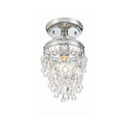 Calypso 1 Light 7.25" Semi Flush Mount in Polished Chrome