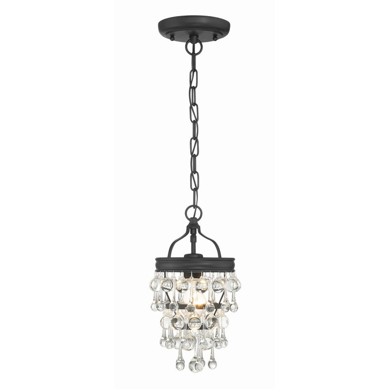 Calypso 1 Light 7.25" Pendant in Matte Black
