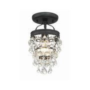 Calypso 1 Light 7.25" Semi Flush Mount in Matte Black