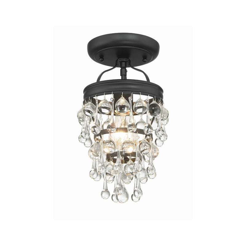 Calypso 1 Light 7.25" Semi Flush Mount in Matte Black