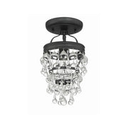 Calypso 1 Light 7.25" Semi Flush Mount in Matte Black