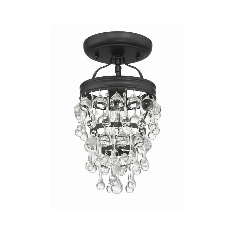 Calypso 1 Light 7.25" Semi Flush Mount in Matte Black