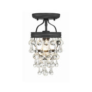 Calypso 1 Light 7.25" Semi Flush Mount in Matte Black