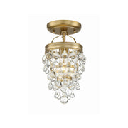 Calypso 1 Light 7.25" Semi Flush Mount in Vibrant Gold