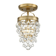 Calypso 1 Light 7.25" Semi Flush Mount in Vibrant Gold
