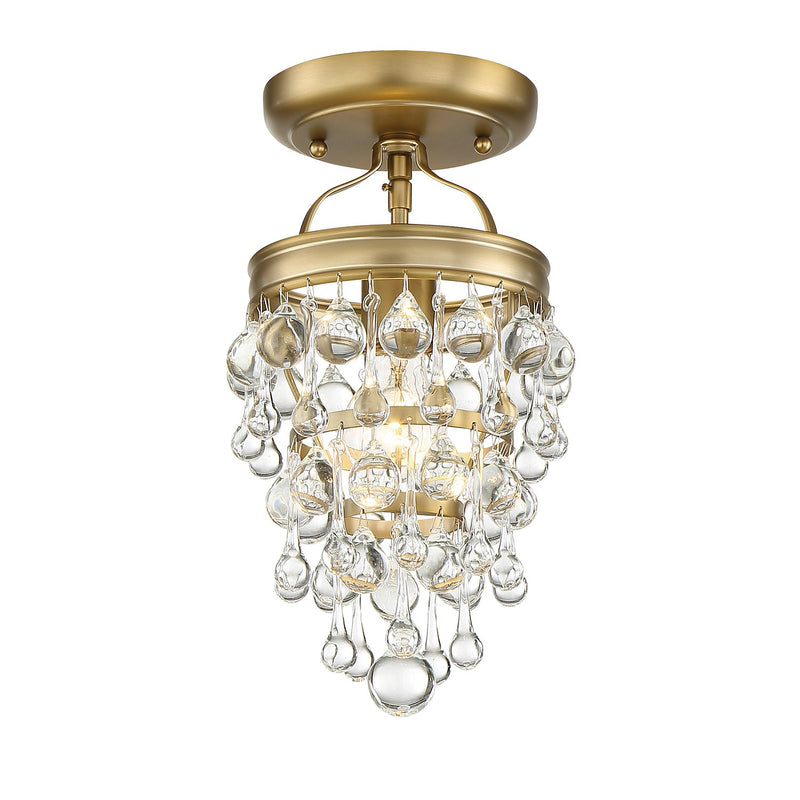 Calypso 1 Light 7.25" Semi Flush Mount in Vibrant Gold