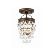 Calypso 1 Light 7.25" Semi Flush Mount in Vibrant Bronze