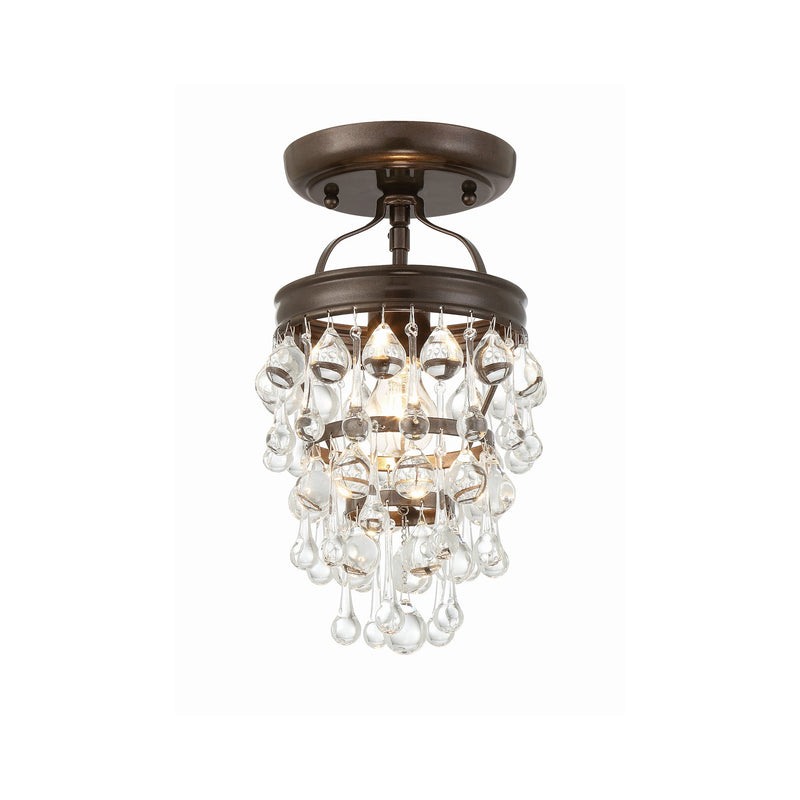 Calypso 1 Light 7.25" Semi Flush Mount in Vibrant Bronze