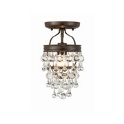 Calypso 1 Light 7.25" Semi Flush Mount in Vibrant Bronze