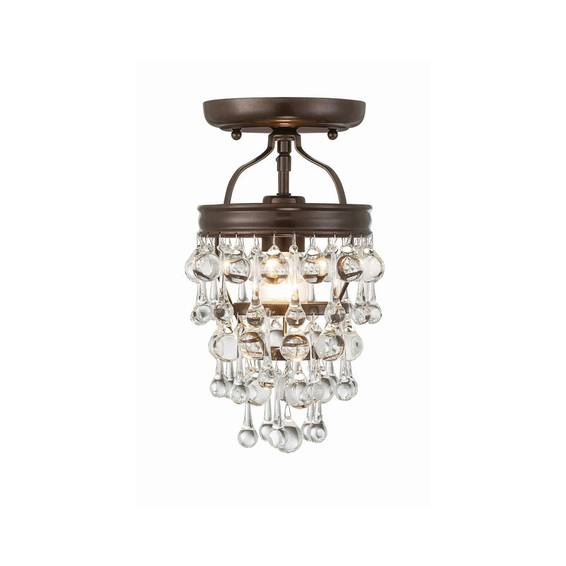 Calypso 1 Light 7.25" Semi Flush Mount in Vibrant Bronze