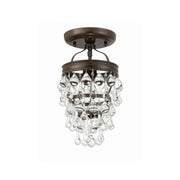 Calypso 1 Light 7.25" Semi Flush Mount in Vibrant Bronze
