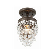 Calypso 1 Light 7.25" Semi Flush Mount in Vibrant Bronze