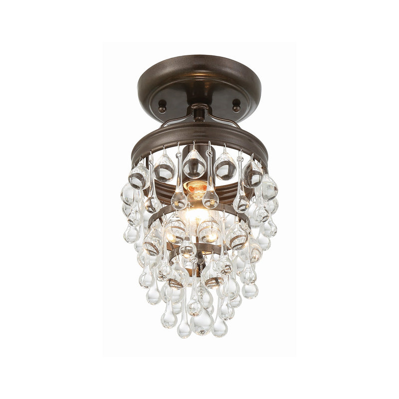 Calypso 1 Light 7.25" Semi Flush Mount in Vibrant Bronze