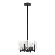 Arc 4-Light 13.5" Convertible Chandelier in Black