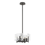 Arc 4-Light 13.5" Convertible Chandelier in Natural Iron