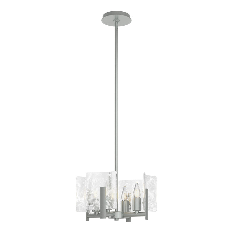 Arc 4-Light 13.5" Convertible Chandelier in Vintage Platinum