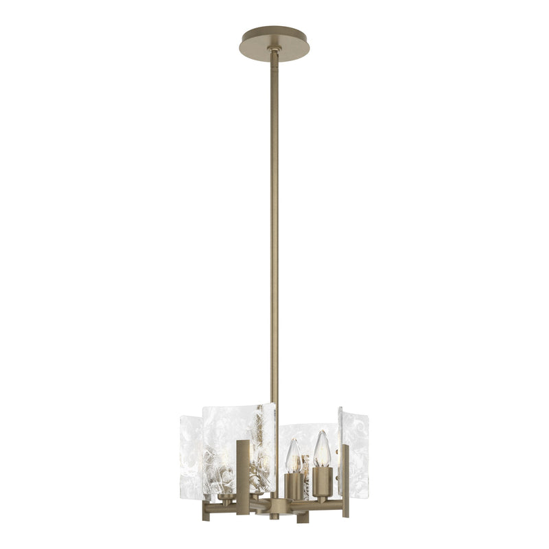 Arc 4-Light 13.5" Convertible Chandelier in Soft Gold