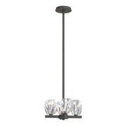 Gatsby 4-Light 11.6" Mini Chandelier in Natural Iron