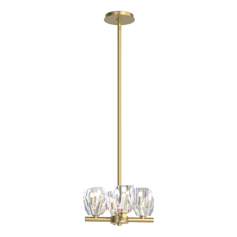Gatsby 4-Light 11.6" Mini Chandelier in Modern Brass