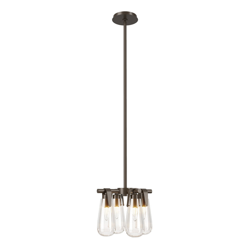 Eos 4-Light 12" Mini Chandelier in Bronze