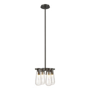 Eos 4-Light 12" Mini Chandelier in Dark Smoke