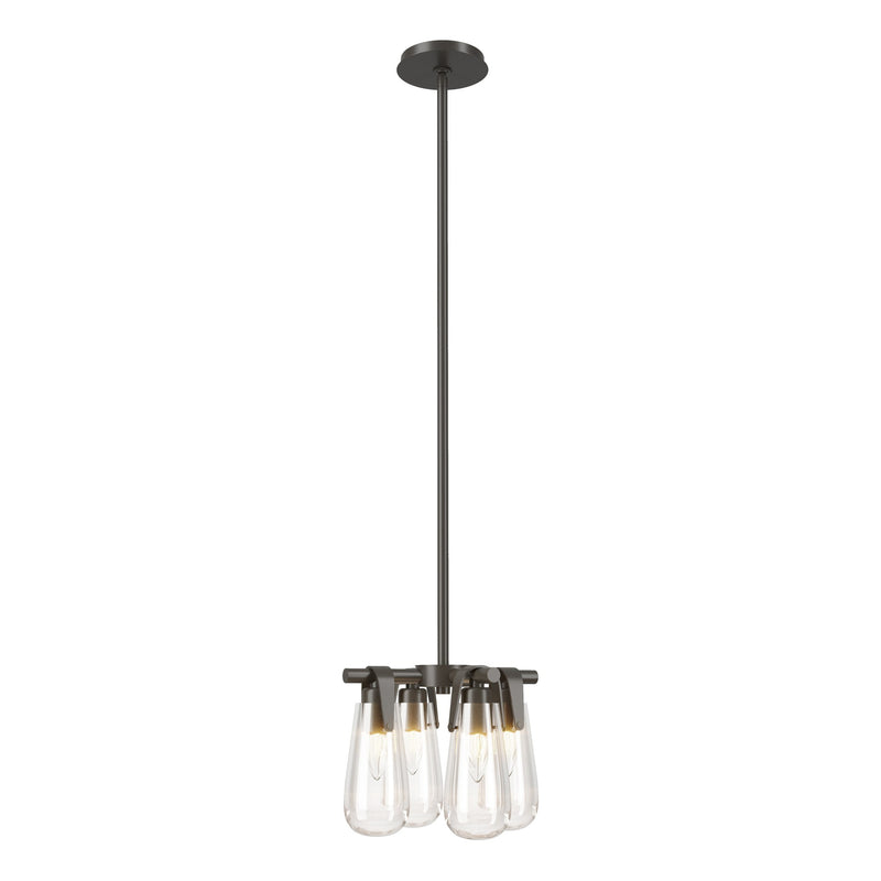 Eos 4-Light 12" Mini Chandelier in Dark Smoke