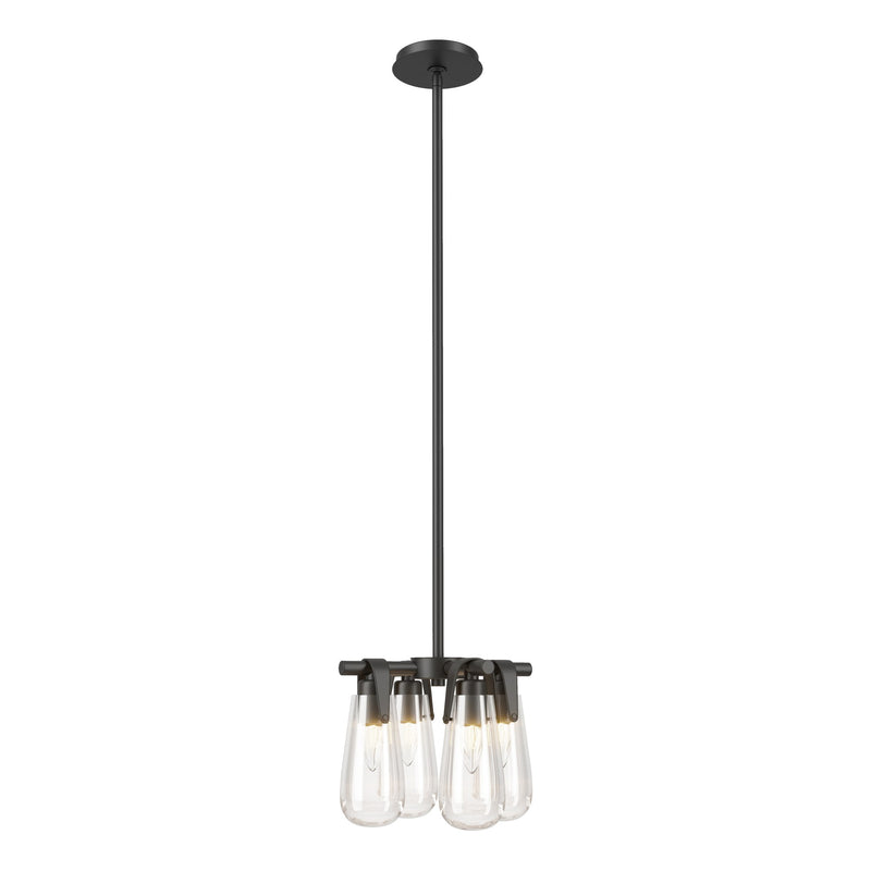 Eos 4-Light 12" Mini Chandelier in Black