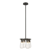 Eos 4-Light 12" Mini Chandelier in Natural Iron