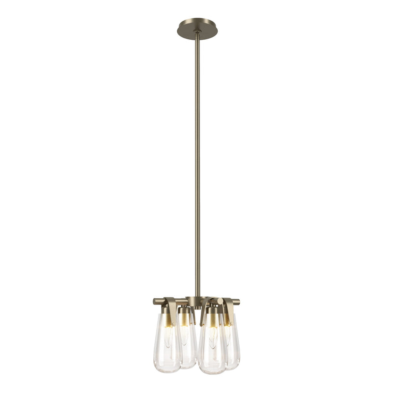 Eos 4-Light 12" Mini Chandelier in Soft Gold