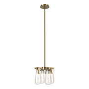 Eos 4-Light 12" Mini Chandelier in Modern Brass
