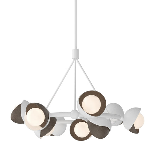 Brooklyn 9-Light 32" Double Shade Ring Chandelier in White