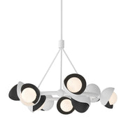 Brooklyn 9-Light 32" Double Shade Ring Chandelier in White
