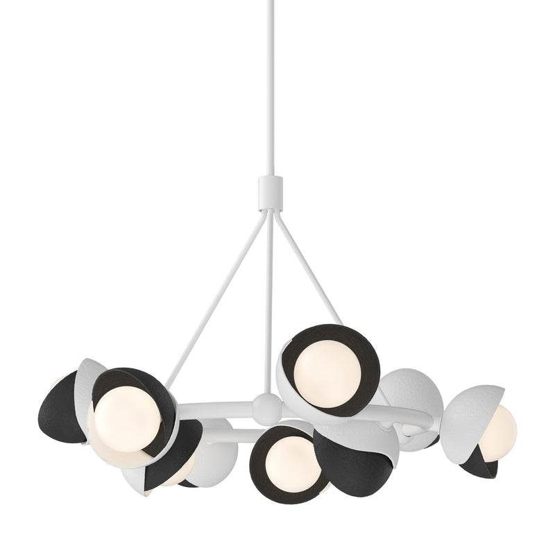 Brooklyn 9-Light 32" Double Shade Ring Chandelier in White