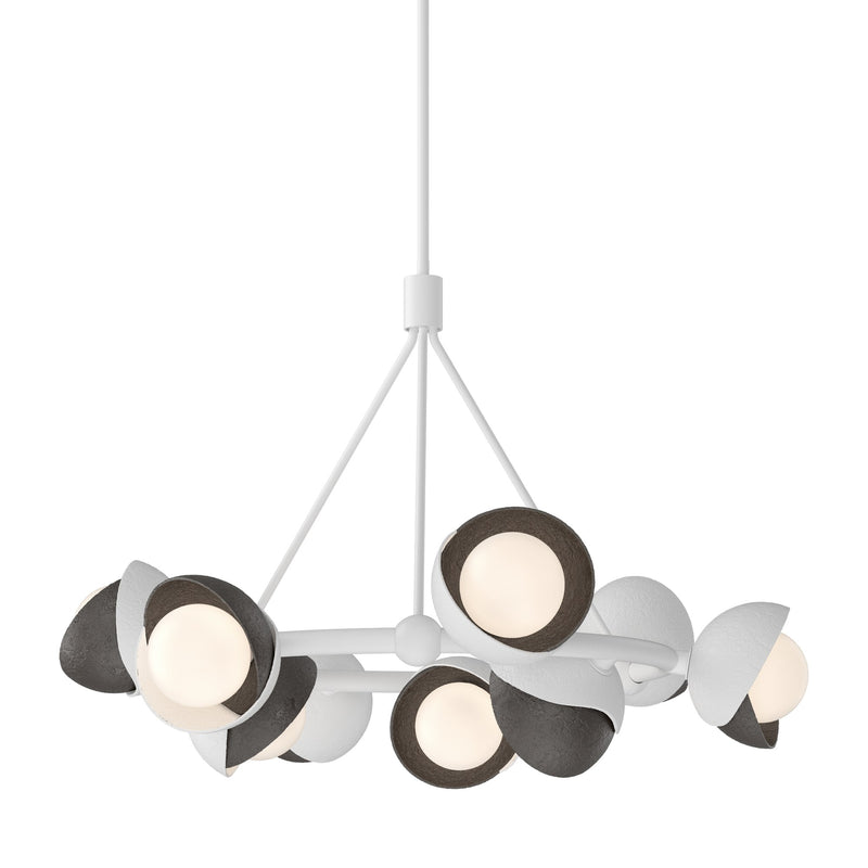 Brooklyn 9-Light 32" Double Shade Ring Chandelier in White